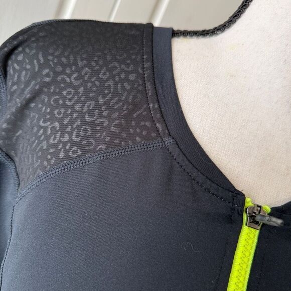 Fabletics Long Sleeve Quarter Zip Training Activewear Top Charcoal Gray Large - Picture 4 of 8